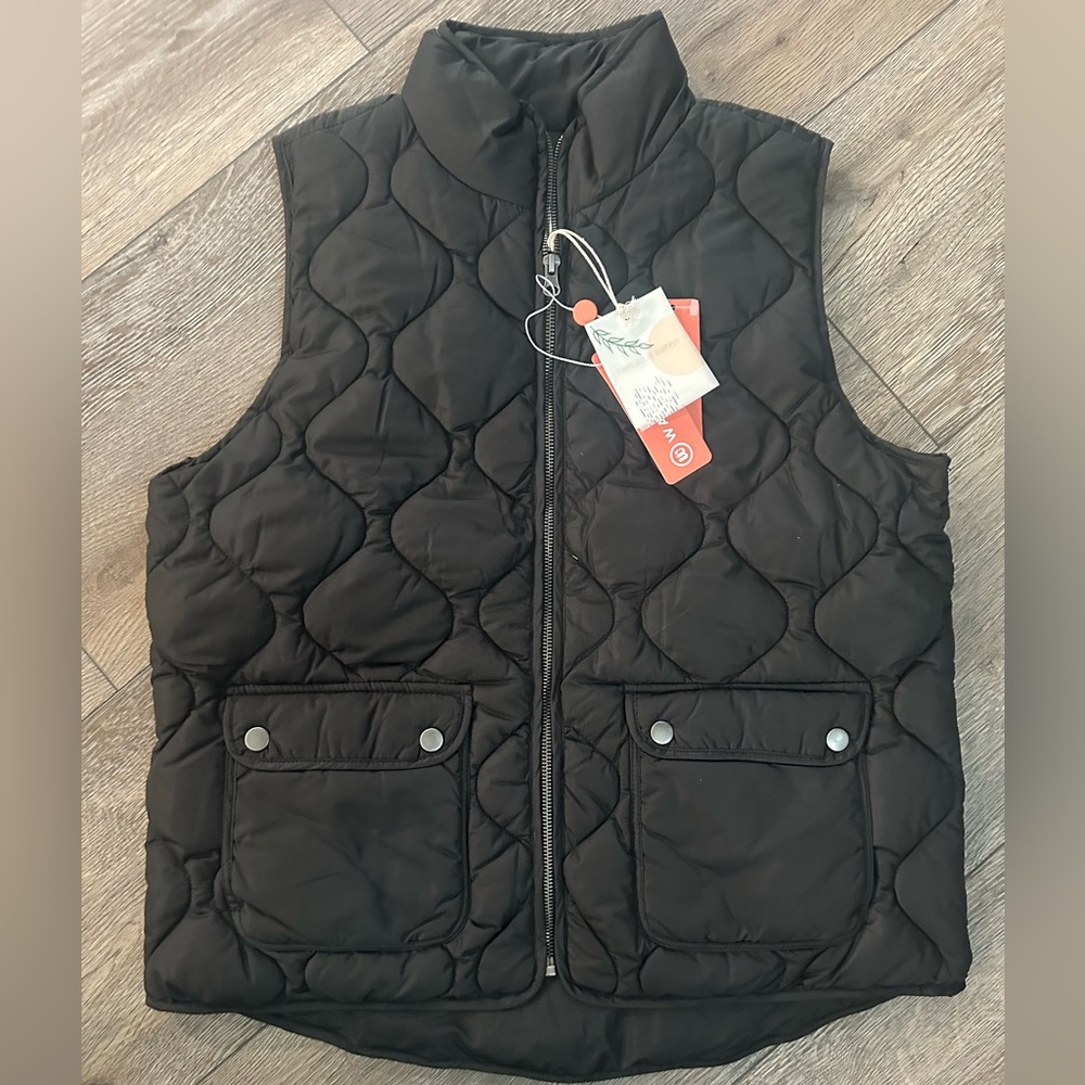 Thread & Supply Black Quilted Vest